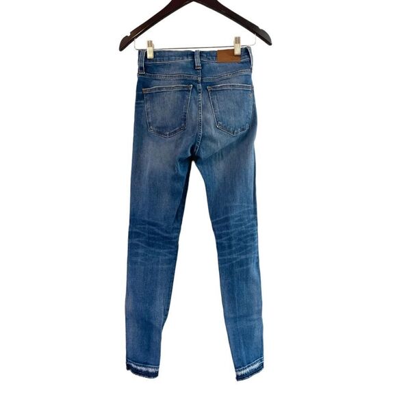 Madewell 9" Mid-Rise Skinny Jeans in York Wash: Rip and Repair Edition, Size 25 - Picture 9 of 12